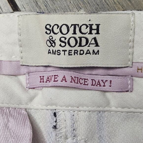 Scotch & Soda Pants The Lowry Mid-Rise Slim Fit Trousers Striped Sz 28/32 - Picture 5 of 8